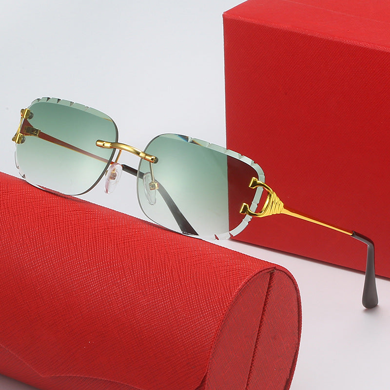 Damen Designer-Sonnenbrille mit einzigartig geformtem Rahmen und UV-Schutz Karnz