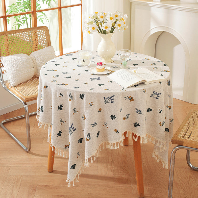 Bestickte Quaste Tischdecke