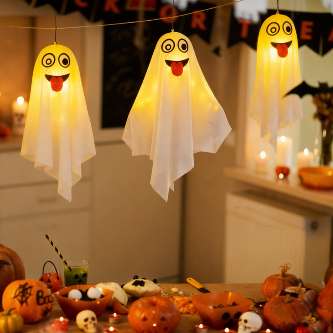Dekorative Halloween Geistfigur mit LED-Beleuchtung