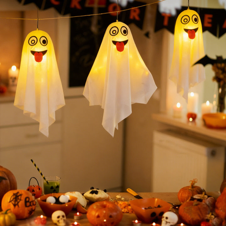 Dekorative Halloween Geistfigur mit LED-Beleuchtung