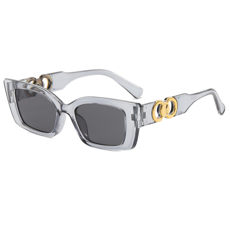 Damen modische quadratische Sonnenbrille mit glamourösen Akzenten Karnz