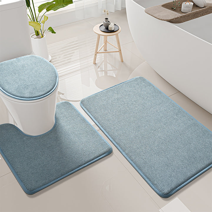Strukturierte rutschfeste Toilettenteppichset