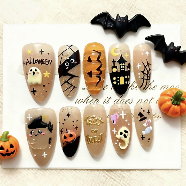 Halloween-Themen Press-On Nail Set Karnz