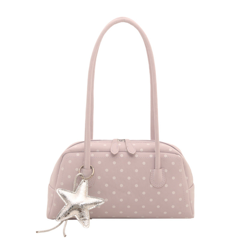 Punktemuster Retro Strukturierte Handtasche