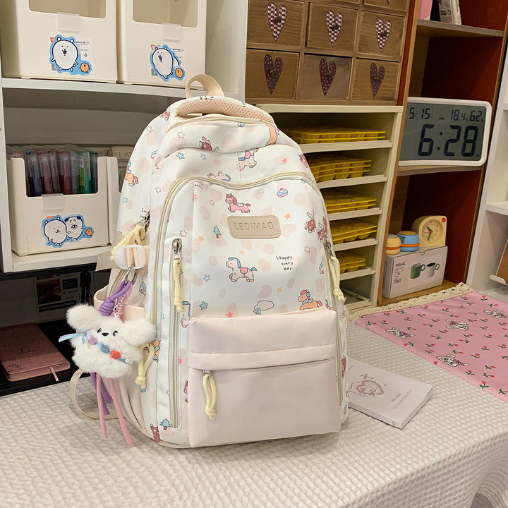 Verspielter Rucksack im Cartoon-Stil