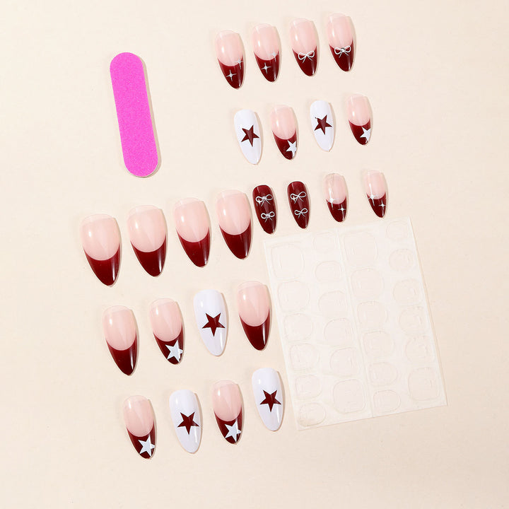 Glamouröse Star-Akzent Nagelkunst Verlängerungen Karnz