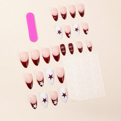Glamouröse Star-Akzent Nagelkunst Verlängerungen Karnz