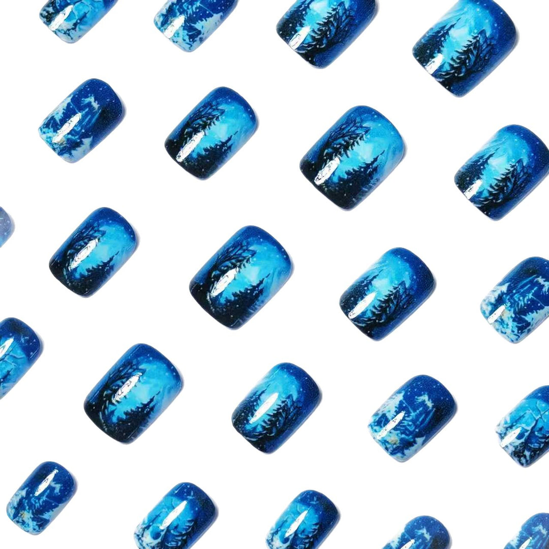 Kreatives Winter Nageldesign Karnz