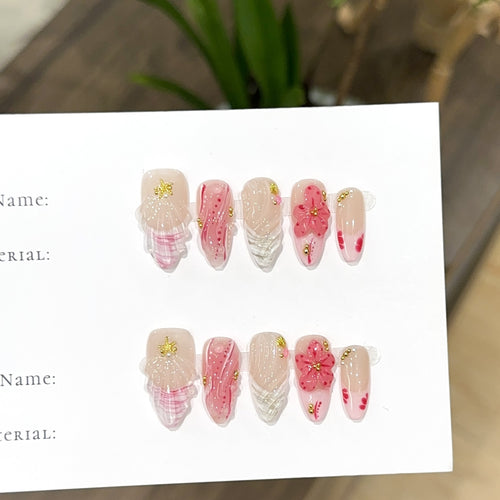Blumen Design Press-On Nagel Kunst Set