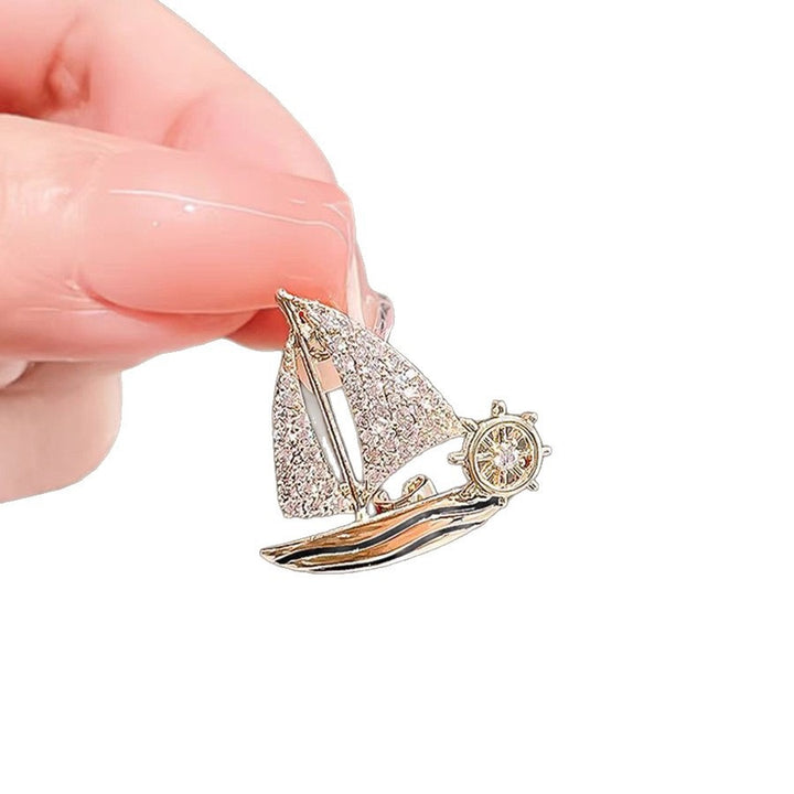 Elegante Segelboot Brosche Karnz