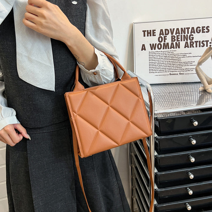 Gestepptes Leder Schulterhandtasche Karnz