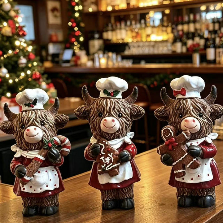 Verzaubernde Weihnachtskuh Figur Karnz
