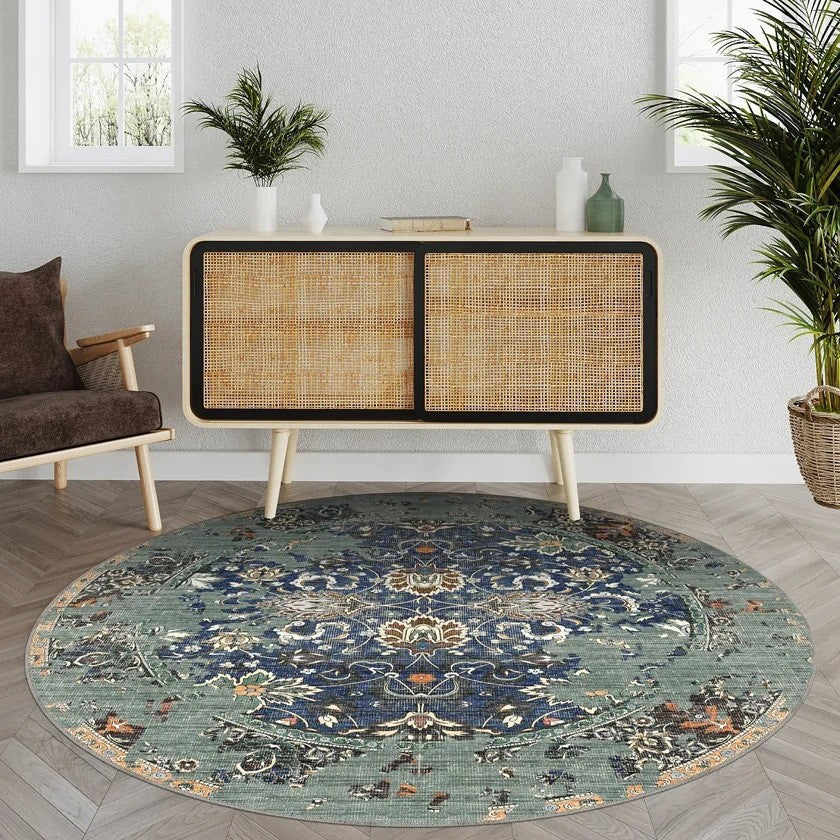 Vintage-inspirierter geometrischer Teppich