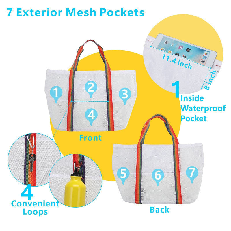 Strandtasche mit Atmungsaktivem Netzmaterial Karnz