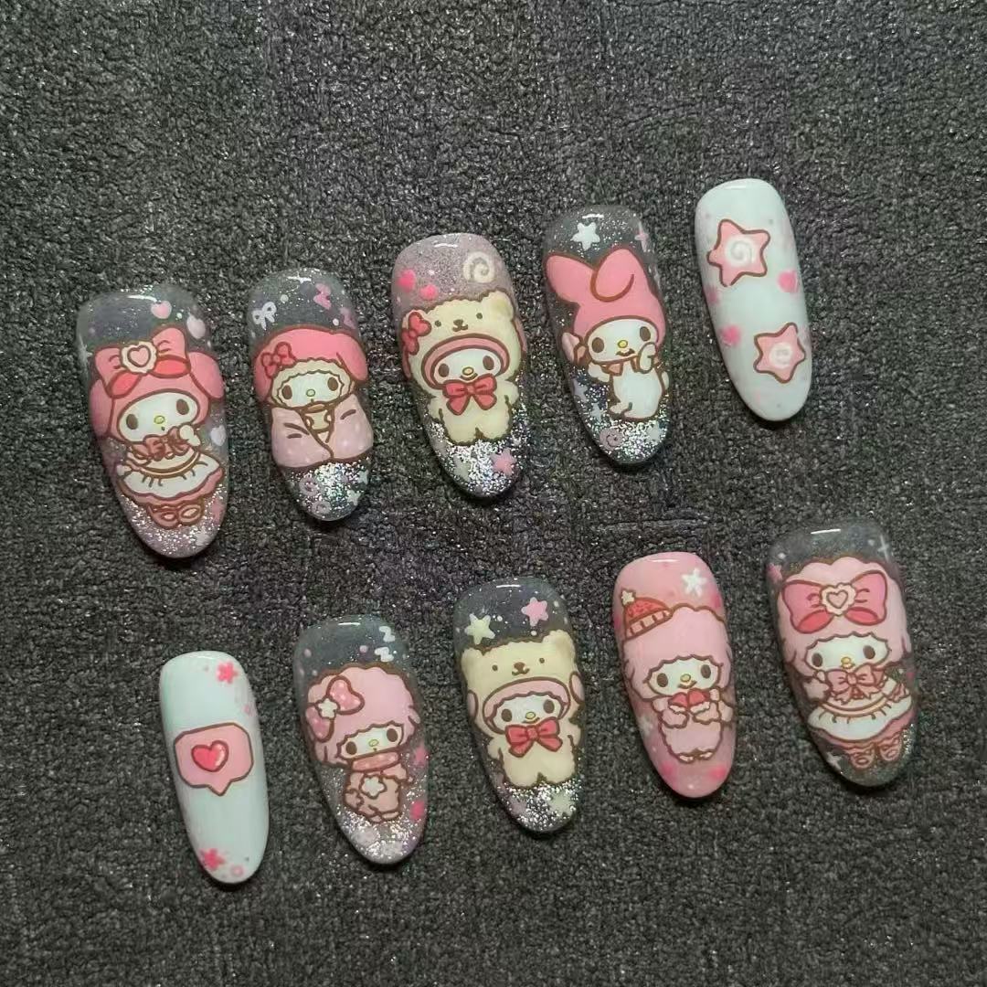 Glamouröse Gel-Nagelkunstverlängerungen Karnz