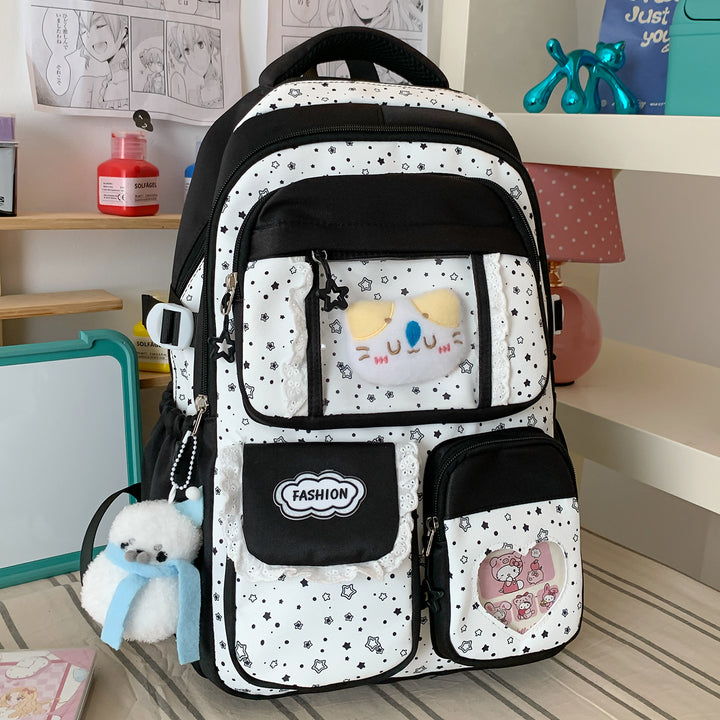 Stylische Sternen-Print Freizeit-Rucksack Karnz
