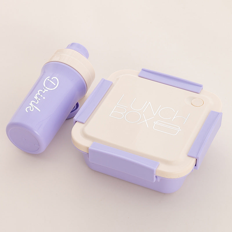 Tragbare Lunchbox mit integrierter Wasserflasche