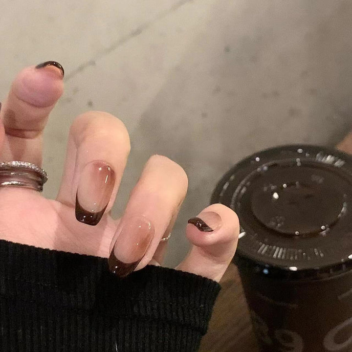 Ombre French Tip Press-On Nägel
