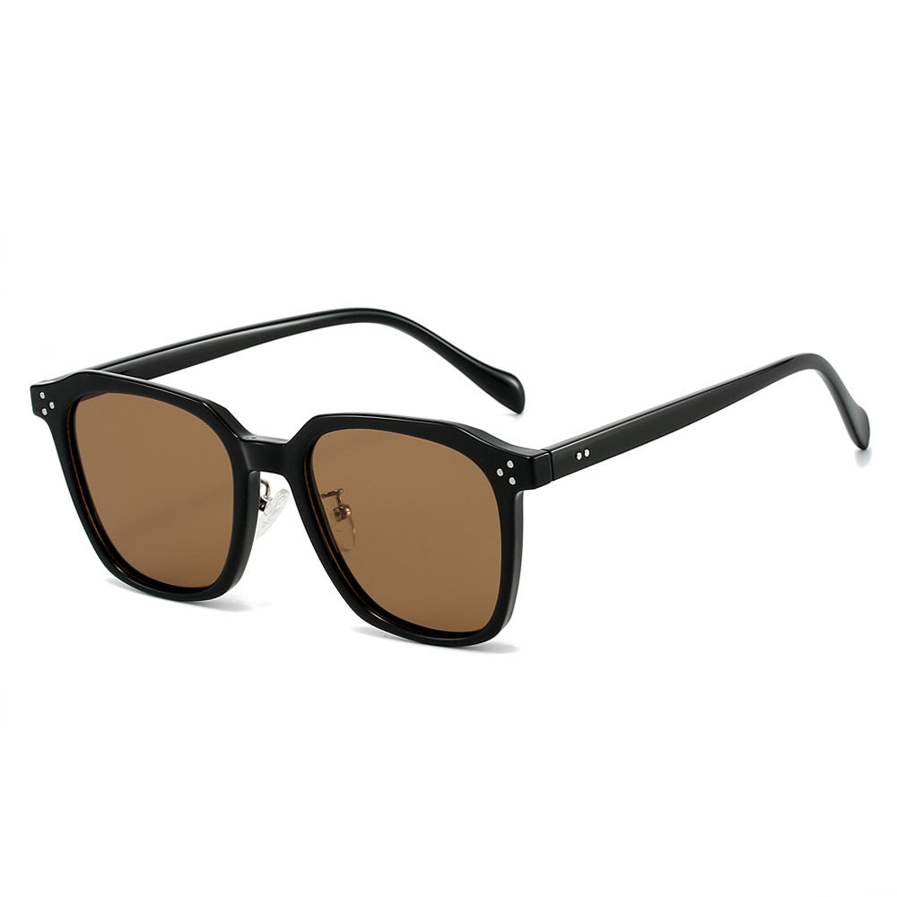 Damen quadratische Sonnenbrille mit modernem Materialmix Karnz