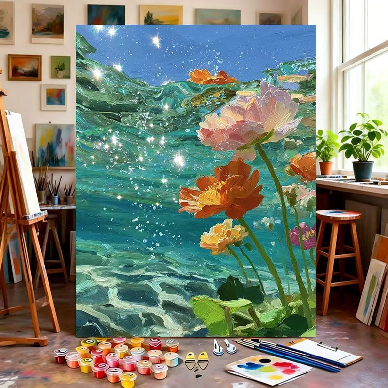 Florale Kunstleinwand Karnz