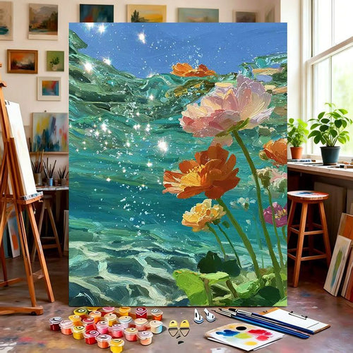 Florale Kunstleinwand Karnz