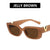 Damen moderne Cat-Eye Sonnenbrille mit Metallic-Details Karnz