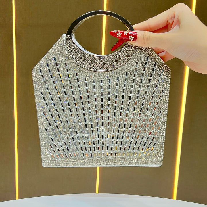 Statement Kristallbesetzte Abendhandtasche
