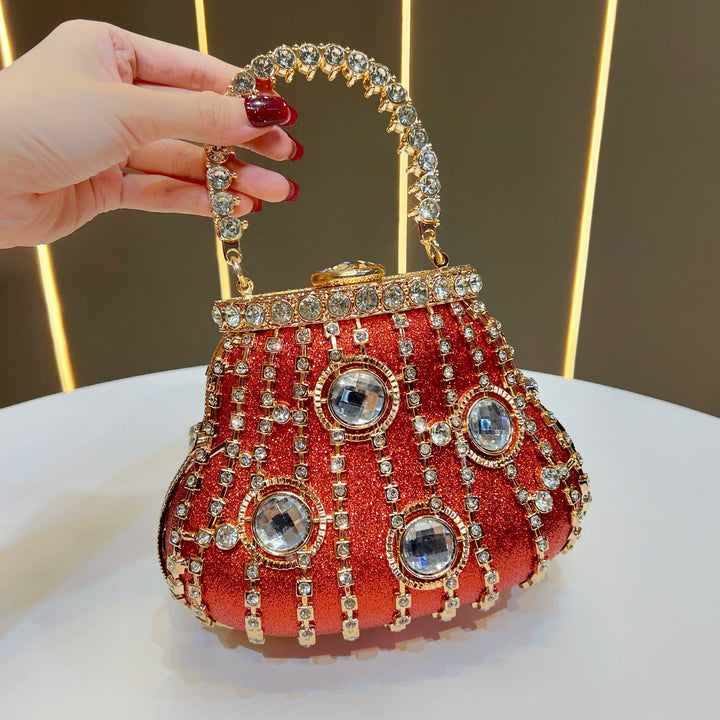 Vintage-inspirierte Strass Abendhandtasche