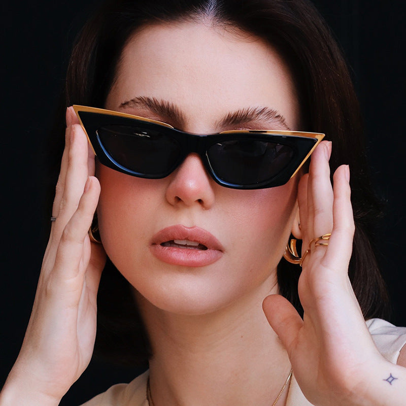 Damen extravagante Cat-Eye Sonnenbrille Karnz