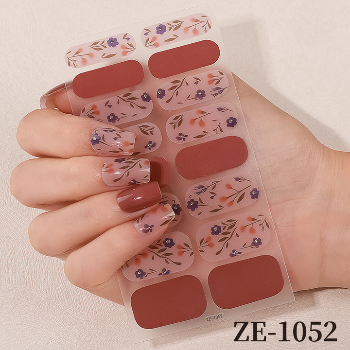 Blumen Design Nagelkunst Wraps