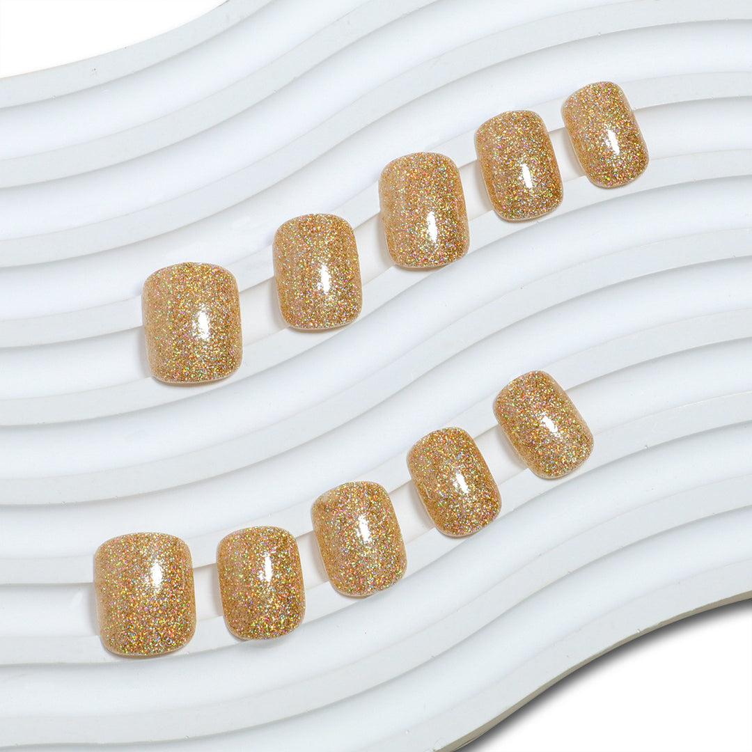 Glitzerndes Press-On Nagelset Karnz
