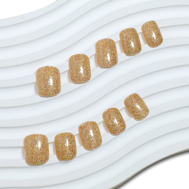 Glitzerndes Press-On Nagelset Karnz