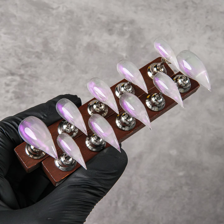 Stiletto Press-On Nagelverstärkungen mit Edelsteinakzenten