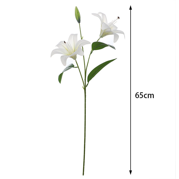Künstlicher Lilienzweig mit detailgetreuen Blüten Karnz