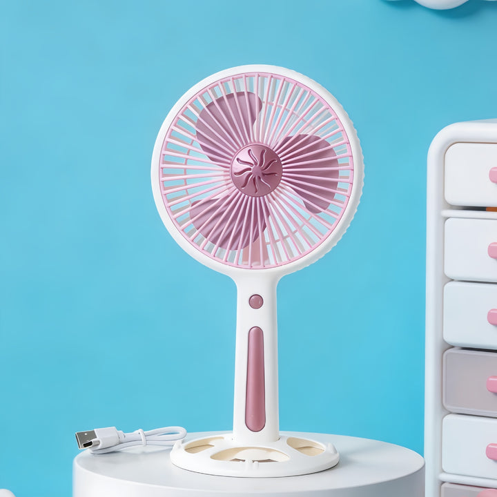 Damen Tragbarer Tischventilator mit kraftvollem Akku und USB-Ladefunktion Karnz