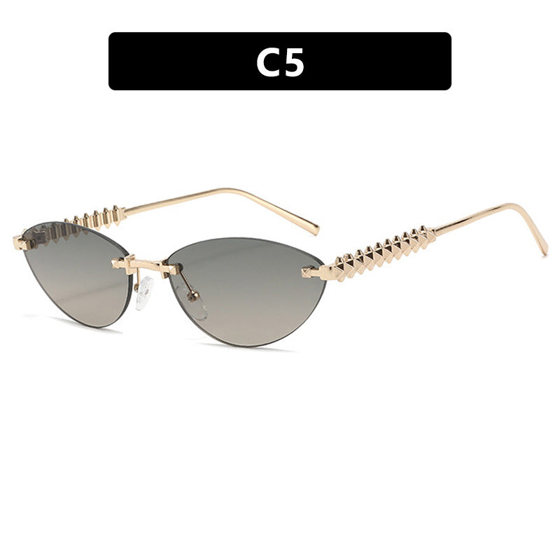 Damen Sonnenbrille im modernen, geometrischen Design mit stylishem Metallrahmen und UV-Schutz Karnz