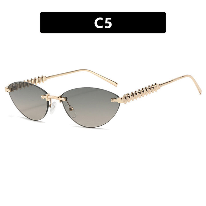 Damen Sonnenbrille im modernen, geometrischen Design mit stylishem Metallrahmen und UV-Schutz Karnz
