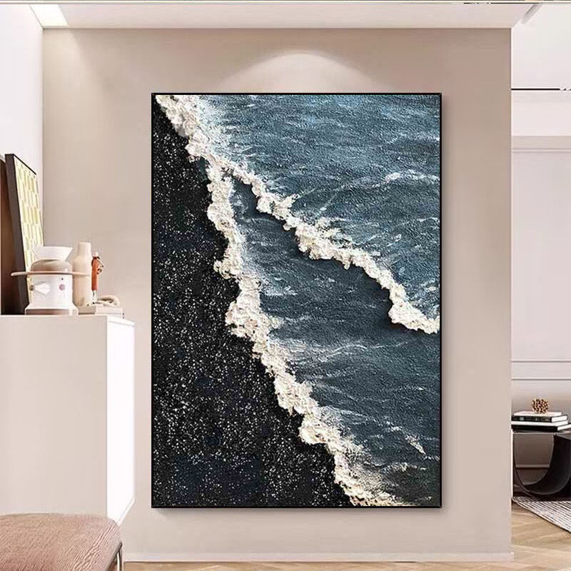 Küstenwelle Texturiertes Leinwandkunstwerk