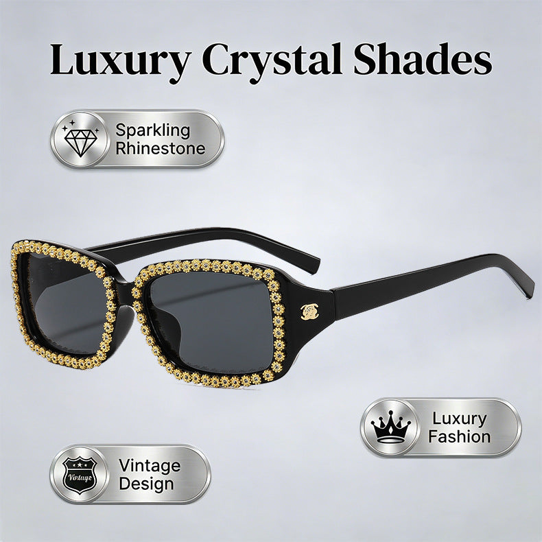 Damen Sonnenbrille mit glamourösem Strassrahmen Karnz