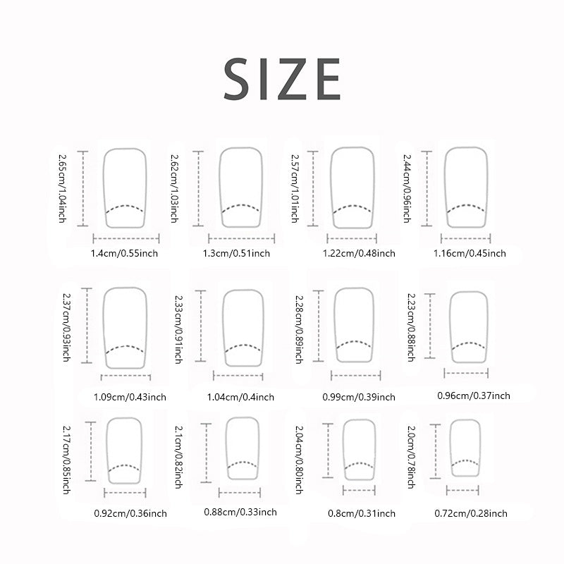 Künstlerisches Design Press-On Nagelset Karnz