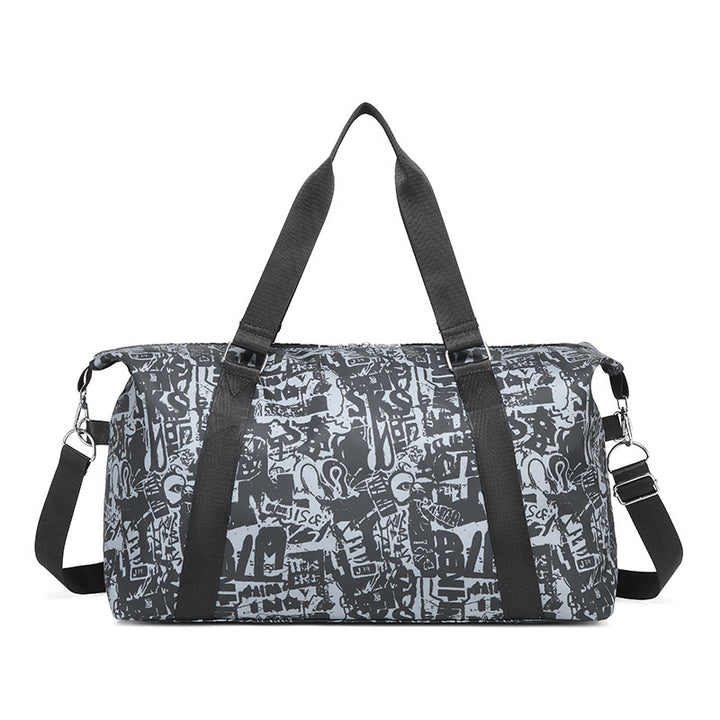 Grafisch gemusterte Sport-Duffel-Tasche Karnz