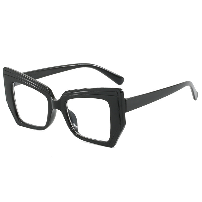 Damen Modische Brille mit auffälligem, geometrischem Rahmen Karnz