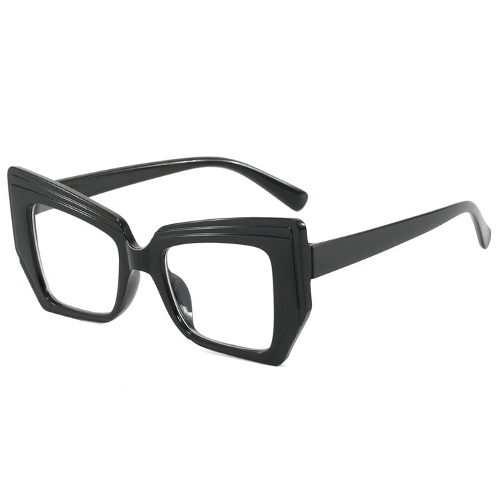 Damen Modische Brille mit auffälligem, geometrischem Rahmen Karnz