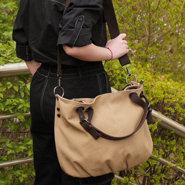 Stilvolle Canvas-Handtasche mit mehreren Fächern Karnz