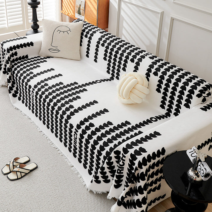Gemütliche Strickwurfdecke
