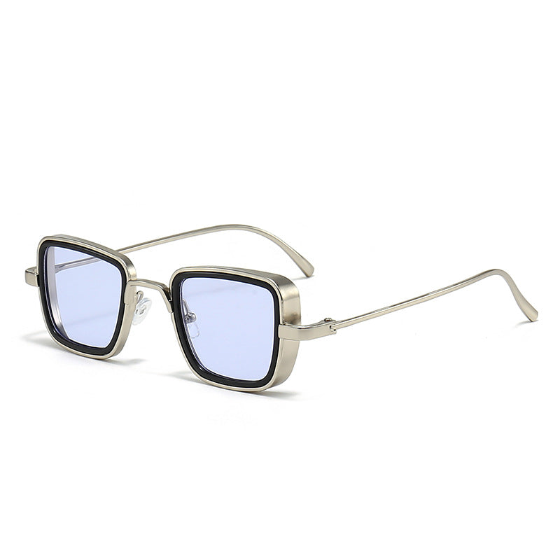 Damen stilvolle quadratische Sonnenbrille mit elegantem Metallrahmen Karnz