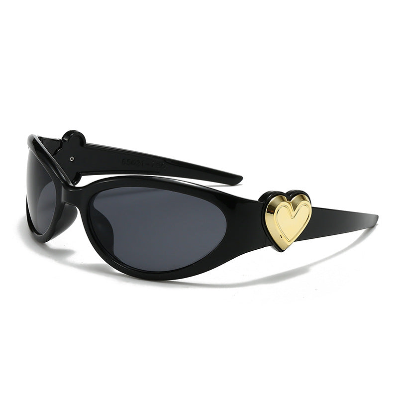 Damen modische Sonnenbrille im stilvollen Herzdesign Karnz