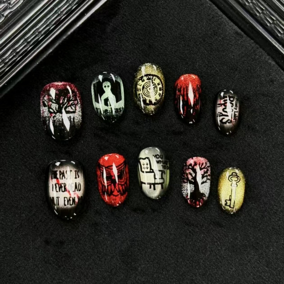 Stylisches Künstlerisches Press-On-Nagelset Karnz