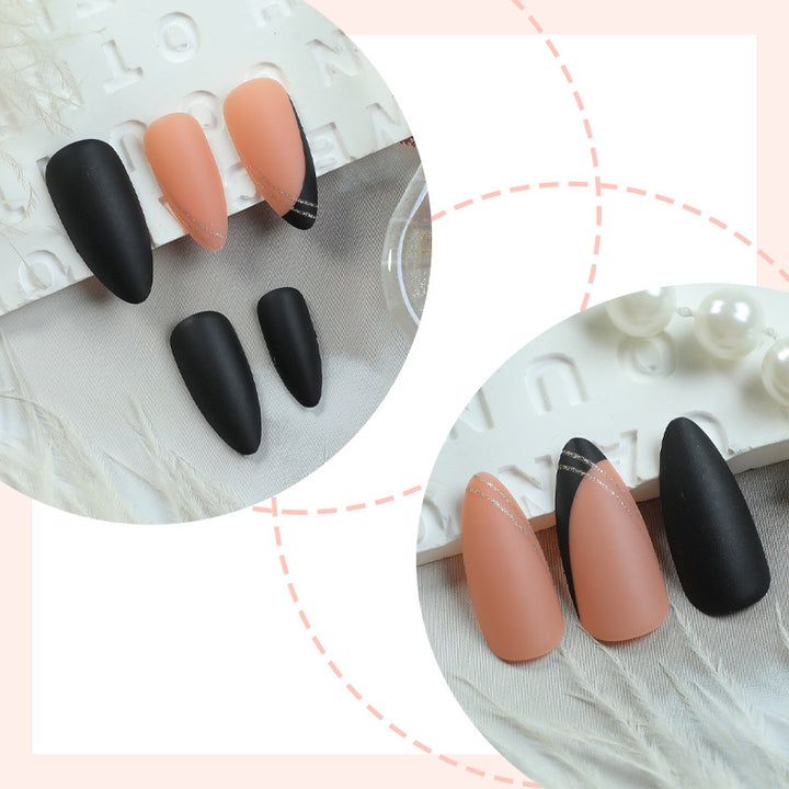 Elegantes Press-On Nagelset mit Matt- und Glanz-Finish Karnz