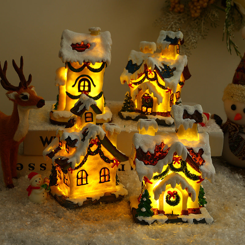 Dekorative Weihnachtsbeleuchtung im Häuschen-Design Karnz